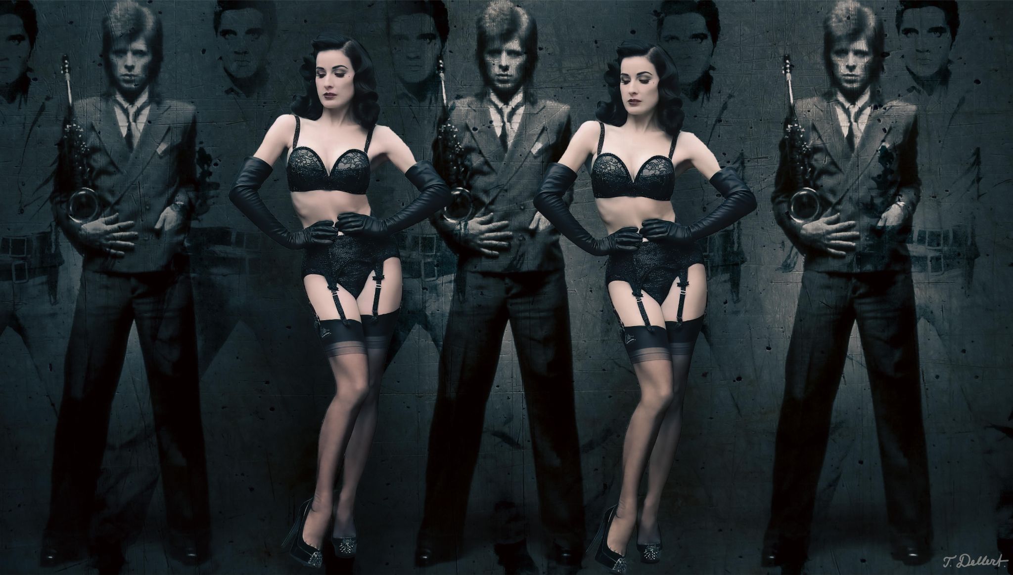 Dita Bowie and Elvis  2